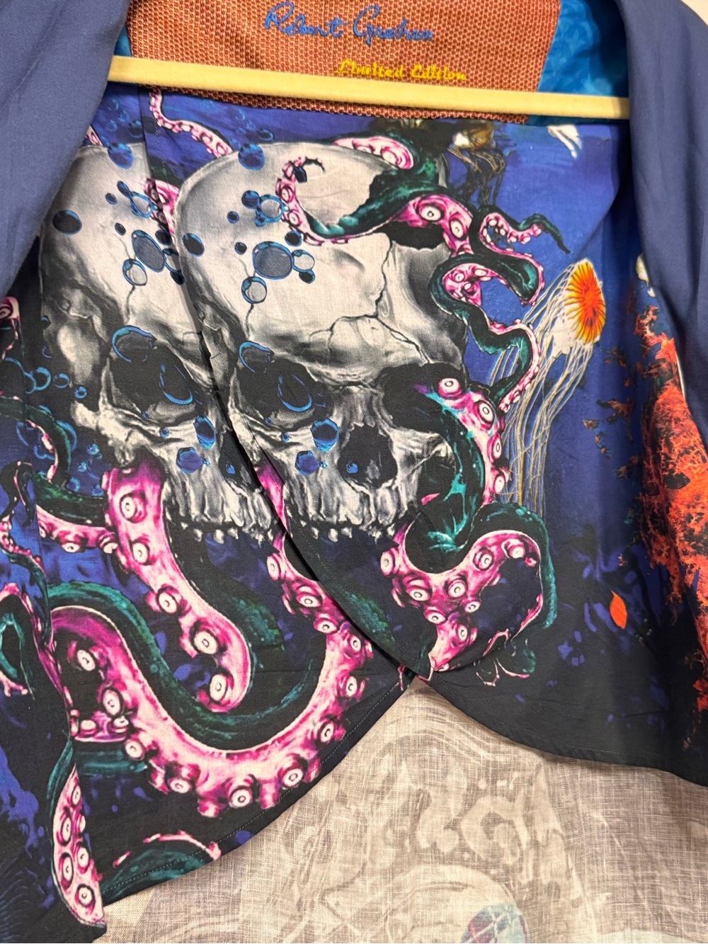 Robert Graham Hooked On You Linen Abstract Embroidered Shirt 3XL LIMITED EDITION - Picture 13 of 16